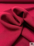 Italian Solid Double Wool Crepe - Royal Maroon