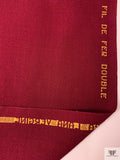 Italian Solid Double Wool Crepe - Royal Maroon