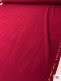 Italian Solid Double Wool Crepe - Royal Maroon
