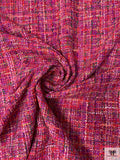 Italian Tweed Suiting - Magenta / Violet / Green