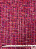 Italian Tweed Suiting - Magenta / Violet / Green