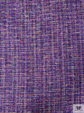 Italian Tweed Suiting - Violet / Royal Blue / Greens