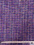 Italian Tweed Suiting - Violet / Royal Blue / Greens