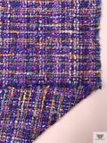 Italian Tweed Suiting - Violet / Royal Blue / Greens
