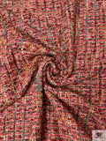 Italian Tweed Suiting - Watermelon / Multicolor
