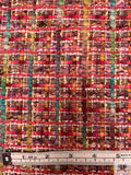 Italian Tweed Suiting - Watermelon / Multicolor