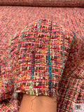 Italian Tweed Suiting - Watermelon / Multicolor