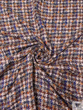 Italian Tweed Suiting - Blue / Caramel / White / Yellow