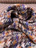 Italian Tweed Suiting - Blue / Caramel / White / Yellow