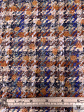 Italian Tweed Suiting - Blue / Caramel / White / Yellow