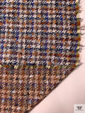 Italian Tweed Suiting - Blue / Caramel / White / Yellow