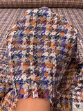 Italian Tweed Suiting - Blue / Caramel / White / Yellow