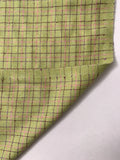 Italian Plaid Wool Tweed - Green/Maroon/Pink