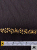 Oversized Windowpane Lurex Wool Tweed Suiting - Black / Gold