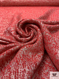 Metallic Woven Tweed - Raspberry-Coral / Gold