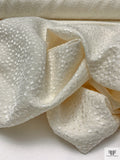 Italian Geometric Dotted Brocade - Ivory
