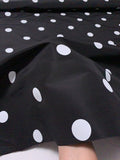 Oscar de la Renta Polka Dot Printed Silk Faille - Black / White