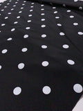 Oscar de la Renta Polka Dot Printed Silk Faille - Black / White