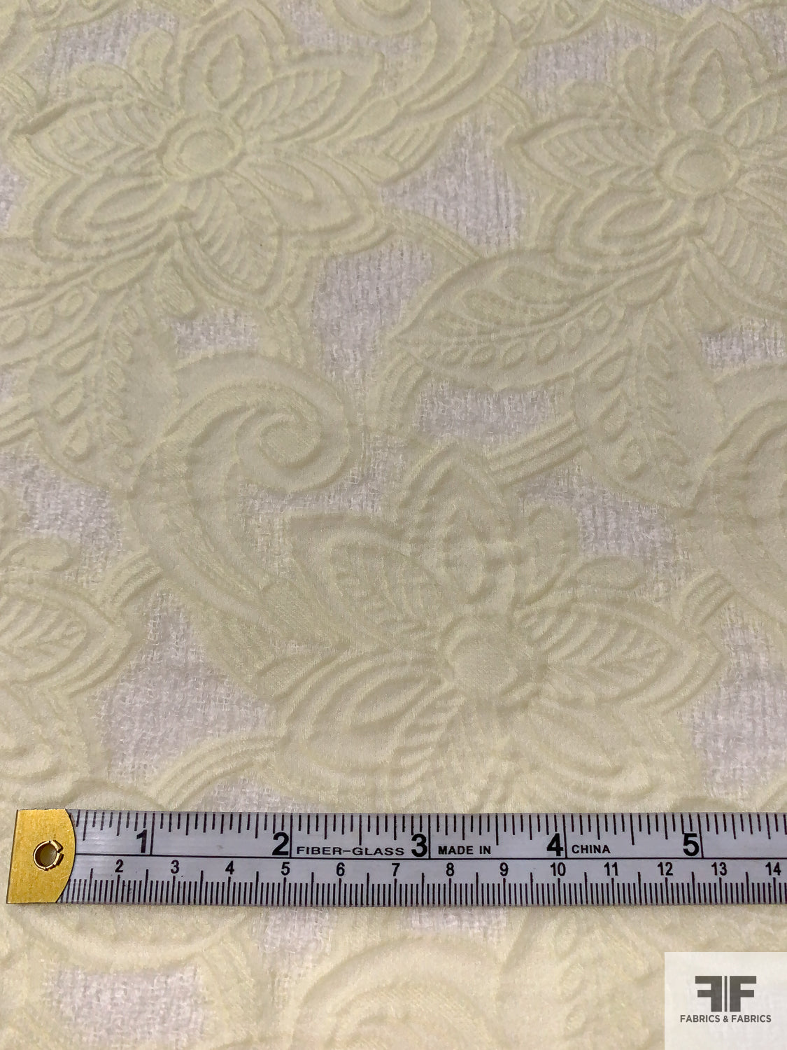 Organza Fabric, Cloque Floral Pattern • Promenade Fine Fabrics