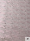 Italian Geometric Cotton Pattern with Silk Organza Base - Light Blush