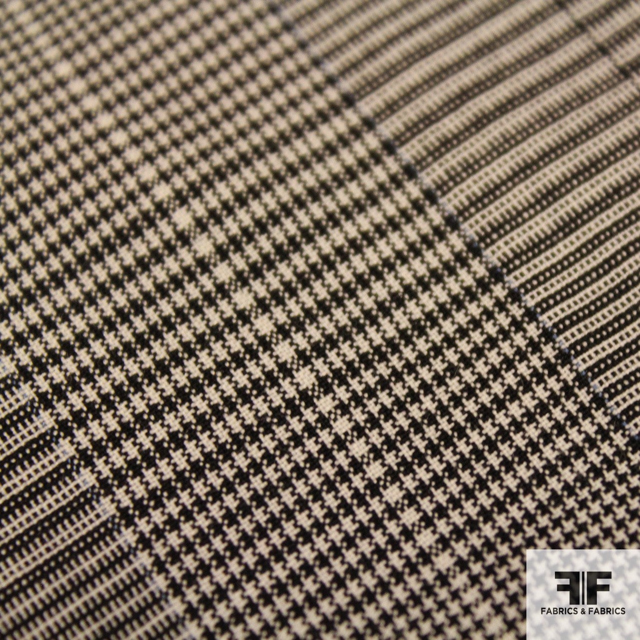 Houndstooth Wool Suiting - Black/White