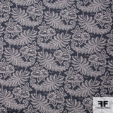 Floral Woven Brocade - Grey/Beige