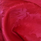 Floral Printed Silk Gazar - Red