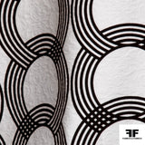 Circle and Ring Printed Cotton - Black/White - Fabrics & Fabrics NY
