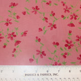 Floral Printed Silk Chiffon - Pink/Red