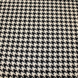 Abstract Wool Houndstooth - Black/White - Fabrics & Fabrics NY
