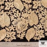 Floral Guipure Lace - Yellow Gold