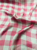 Gingham Silk Charmeuse - Pink And White