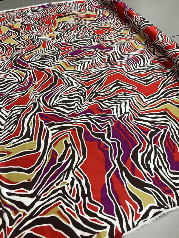 Abstract / Animal Silk Charmeuse - Multicolor