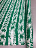 Striped And Polka Dots Silk Jacquard - Green And White