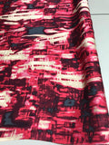 Abstract Silk Charmeuse - Burgundy And Red