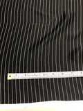 Striped Silk Charmeuse - Black And White