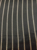 Striped Cord Silk Charmeuse - Black And Beige