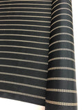 Striped Cord Silk Charmeuse - Black And Beige