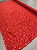 Dots And Stripes Silk Charmeuse - Red, Black And Yellow