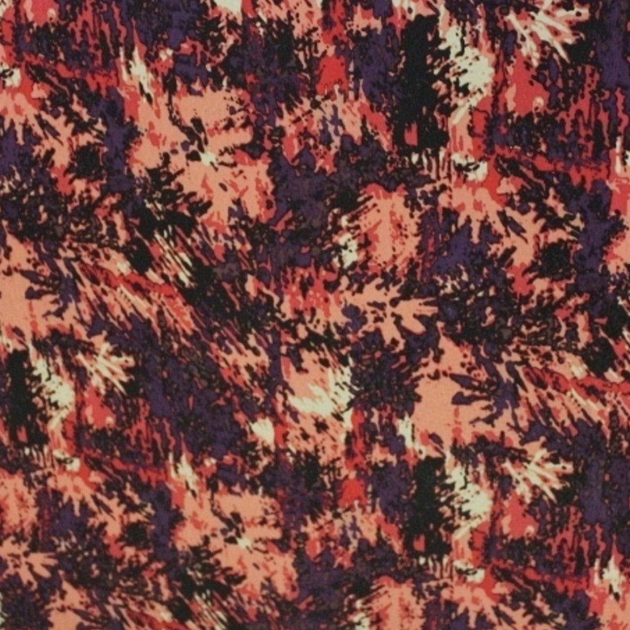 Brushstroke Printed Silk Charmeuse - Multicolor - Fabrics & Fabrics NY
