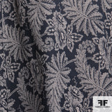 Floral Woven Brocade - Grey/Beige