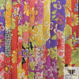 Multicolor Floral Printed Silk Chiffon