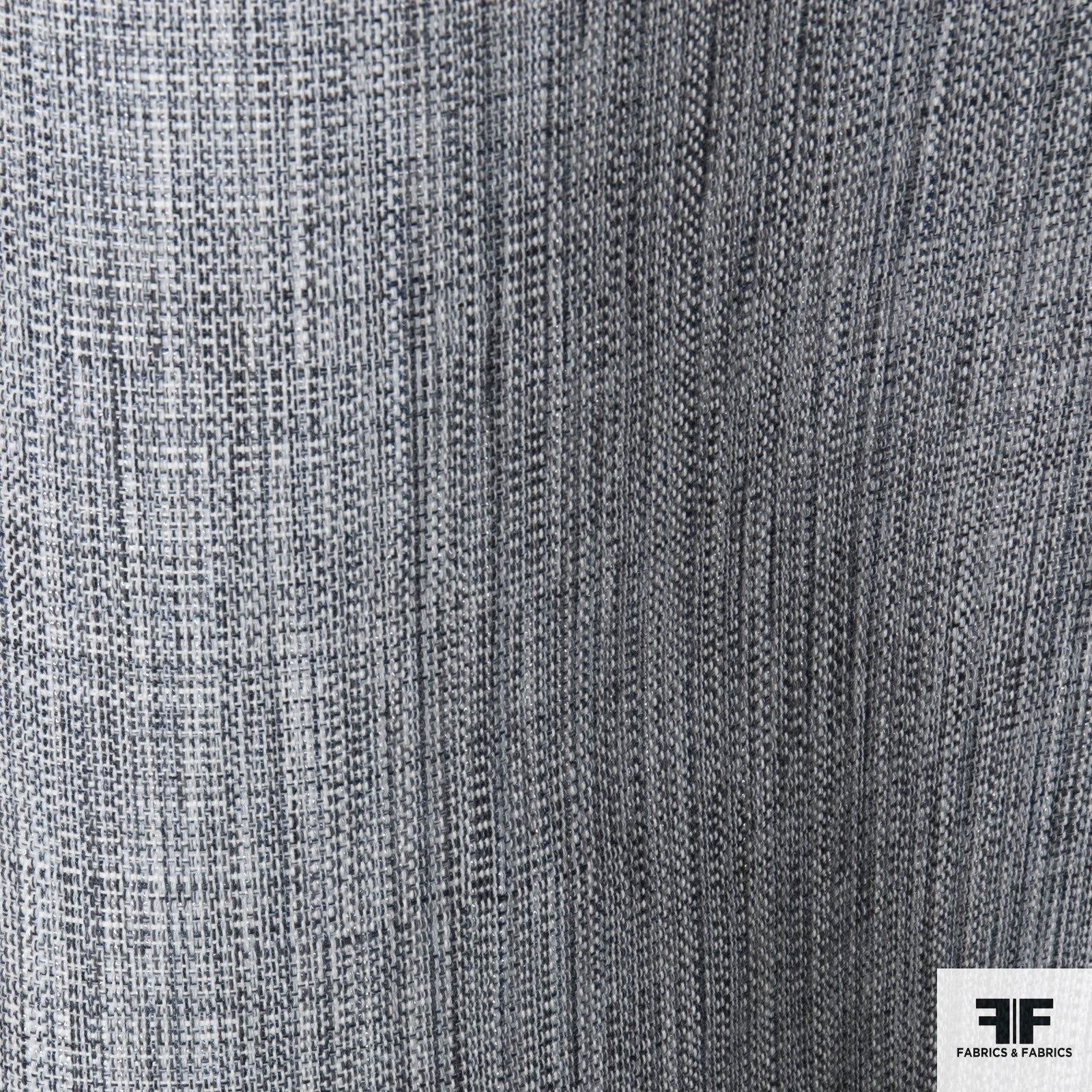 Cotton Blend Tweed - Blue/Grey - Fabrics & Fabrics NY