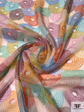 Ethnic Circles Printed Silk Chiffon - Multicolor