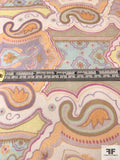 Playful Paisley Printed Silk Chiffon - Multicolor