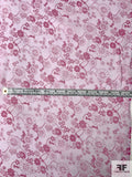 Floral Links Printed Silk Chiffon - Lavender / Magenta