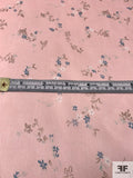 Dainty Petite Floral Printed Silk Chiffon - Pink-Lemonade / Blue / Seafoam / Brown