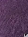 Italian Textured Vertical Striped Silk Novelty - Plum Purple