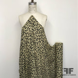 Cheetah Print Silk Georgette - Black/Tan - Fabrics & Fabrics