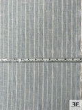 Vertical Striped Yarn-Dyed Linen - Grey / Off-White